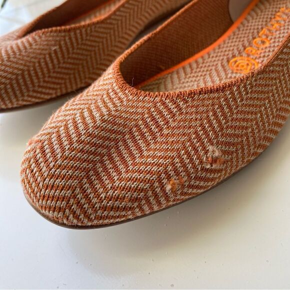 Rothy’s square toe Merino Camel Herringbone flat size 8 - Picture 3 of 9